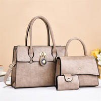 2026 acs Main Pour Femmes Tas Tangan Wanita Mewah Desainer 3-in-1 Bahan Kulit PU Set Dompet Tas Selempang Penutup Ritsleting Nilon