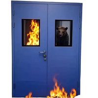 Puerta de Seguridad de Acero Personalizada con Ventanas y Manija, Puerta Hermética de Acero para Fábrica de Procesamiento de Alimentos, Cuarto Limpio