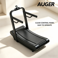 Caminadora Manual Curva Comercial, Sin Motor, Autoalimentada, con Pantalla LCD para Entrenamiento de HIIT y Sprint
