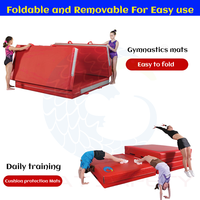 Tapis de gymnastique professionnels portables pour l'entraînement au saut, coussin de sécurité pliable pour la chute, pour barres simples, doubles et cheval de tournee
