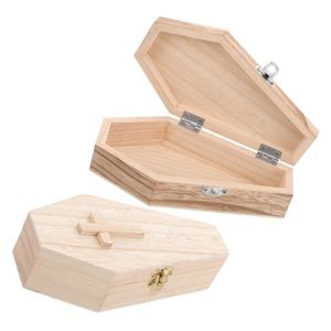 Caja de Madera Maciza Hecha a Mano en China, Forma de Ataúd, Estilo Vintage Antiguo, Efecto Quemado, Tamaño Personalizado, Precio de Fábrica, Calidad Profesional al por Mayor - Product Image 1