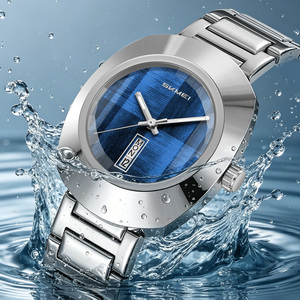 Montre à quartz pour homme de luxe avec logo personnalisé OEM/ODM, bracelet en acier inoxydable, boîtier unique, cadran minimaliste, montre-bracelet pour affaires, vente en gros - Product Image 1