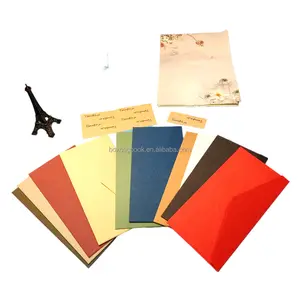 Lot de 50 cartes rouges irisées écologiques C7 C8 DL ZL, emballage de cartes cadeau, enveloppe, fournisseur de Logo, cartes de fantaisie