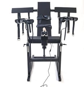 Multifunktionaler BDSM-Bondage-Trainingsstuhl mit Integrierter Sexmaschine - Schwarzes Ergonomisches Erwachsenen-Spielsofa - Product Image 4