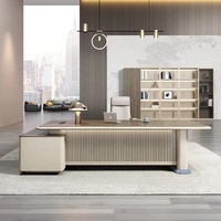 Bureau en forme de L, table de direction, mobilier moderne pour espace de travail professionnel
