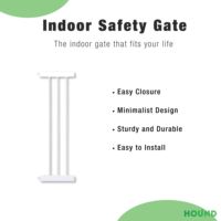Extension de Porte en Métal Durable avec Garantie de Qualité, 20 cm, Sans Perçage, Finition Blanche, Installation Facile, Utilisation Intérieure/Extérieure, Sécurité des Animaux Domestiques