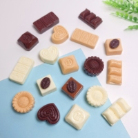 100 Pezzi/Lotto Miniature Colorate in Resina di Cioccolato, Caramelle e Dessert per Case di Bambole, Decorazioni per Telefoni e Scrapbooking