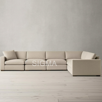 Indoor Home Sofa Sets Möbel Luxus Komfortables Design mit Holzrahmen für Wohnzimmer Esszimmer