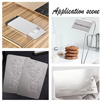 Cartes de visite métalliques personnalisées en gros avec logo imprimé UV, gravées au laser, en acier inoxydable brossé et poli, vierges