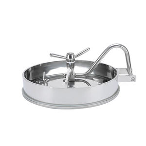 사용자 정의 안쪽으로 열린 580*480 타원형 맨홀 탱크 위생 스테인레스 스틸 <span class=keywords><strong>Inox</strong></span> 304 거울 광택 맨홀 커버 - Product Image 6