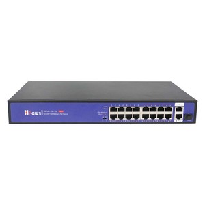 16*10/100M 2*10/100/1000M RJ45-Port 1*1000M SFP-Glasfaser-POE-Switch, unterstützt Standard-POE 10/250-Meter-Fern-VLAN - Product Image 1