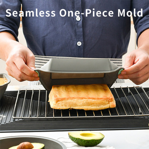 Vuông hình chữ nhật khuôn bánh cấp thực phẩm không dính Silicone <span class=keywords><strong>Baking</strong></span> chảo chịu nhiệt sinh thái thân thiện không độc hại dễ dàng làm sạch - Product Image 5