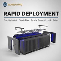 Pusat Data Mikro Modular Pra-fabrikasi 42u Kabinet Pusat Data Terintegrasi Saluran Pendingin Kecil Ruang Server
