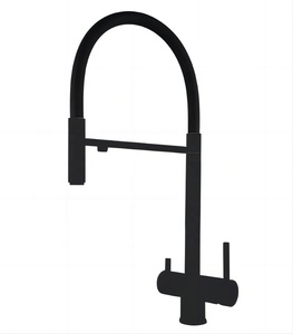 Grifo de cocina personalizado Matt Black Friday, grifo mezclador de cocina extraíble de 3 vías de acero inoxidable 304, grifo de filtro 3 en 1 - Product Image 1
