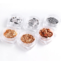 Paillettes de Mica 3D hiver, coquille irrégulière, Paillette, décoration Nail Art, paillettes, pierre de Mica, bricolage, manucure, accessoires, fournitures