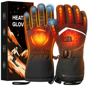 Gants de ski électriques chauffants rechargeables imperméables pour hommes et femmes, utilisation à domicile en hiver, écran tactile, temps <span class=keywords><strong>froid</strong></span>, <span class=keywords><strong>moto</strong></span> - Product Image 1