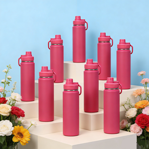 Bouteille d'<span class=keywords><strong>eau</strong></span> minimaliste en acier inoxydable pour étudiants, avec couvercle, double paroi isolée, pour le sport et la <span class=keywords><strong>vie</strong></span> quotidienne, vente en gros pour cadeaux d'affaires - Product Image 1