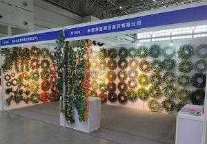 Foresta <span class=keywords><strong>serie</strong></span> 65 #60cm (22 pollici) rami di foglie d'ulivo e bacche ghirlanda verde con bacche su base di rattan essiccato naturale - Product Image 6