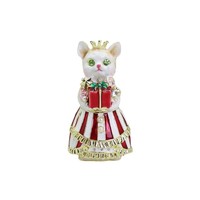 Boîte à bijoux en métal en forme de chat princesse, figurine à charnières, décoration, ornement, statues d'animaux en émail