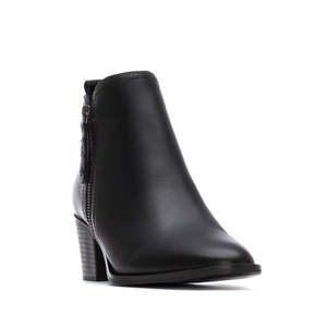 Bottines pour femmes Carmela, noires, 162585, fermeture éclair à talon - Product Image 2