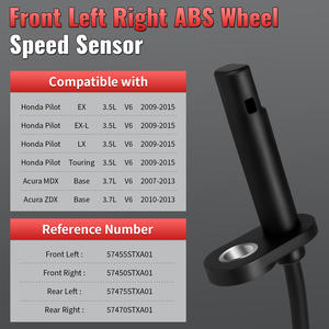 Set di 2 Sensori di Velocità Ruota in ABS per Honda <span class=keywords><strong>Pilot</strong></span> 09-15 Acura MDX 07-13 Sostituisce OEM 57450-STX-A01 57455-STX-A01 10123-F - Product Image 3