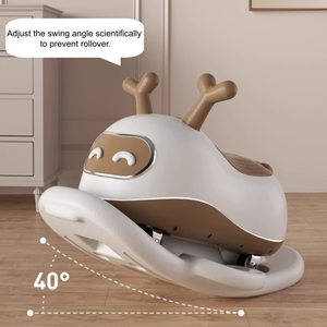 Voiture à bascule personnalisable pour enfants, modèle Peanut Rocker Slide Ride, avec rotation à 360 degrés, lumières et <span class=keywords><strong>musique</strong></span>, en plastique durable - Product Image 5