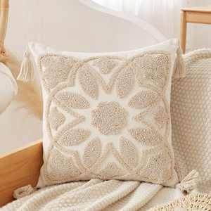 Sarung Bantal Farmhouse, Sarung Bantal Hias Berumbai untuk Dekorasi Rumah - Product Image 1