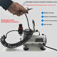 Compresseur d'air portable sans huile, silencieux, refroidi par air, 220V, sans balais, 1/5 HP, 4.0 BAR, pompe et moteur 23-25L/MIN