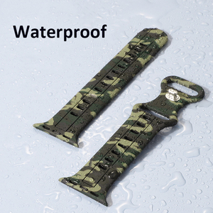 Correa de silicona delgada para <span class=keywords><strong>Apple</strong></span> <span class=keywords><strong>Watch</strong></span> Band Camo Print Sport Smart <span class=keywords><strong>Watch</strong></span> Belt Bracelet IWatch Series Ultra 10 9 8 7 6 5 <span class=keywords><strong>SE</strong></span> - Product Image 4