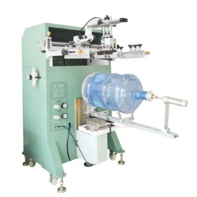 Pneumatic Round Screen Printers machine for water dispenser bottles printing