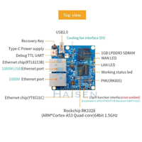 Original Orange Pi R1 Plus LTS komputer Single Board, Rockchip RK3328 Quad-Core Cortex-A53 64-Bit Processor Orange Pi R1 Plus