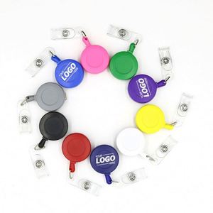 Custom Retractable Badge Holder Reels with Clip for Name Cards and Key Cards - Perfect for Promotional <b>Gifts</b> - Product Image 1