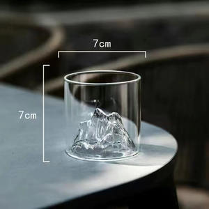 Mil millas de ríos <span class=keywords><strong>y</strong></span> montañas taza de vidrio transparente taza de <span class=keywords><strong>café</strong></span> de borosilicato soplado a mano - Product Image 5