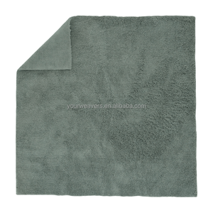 マイクロファイバータオル40x40cm長さと短いデュアルパイルエッジレスマイクロファイバークリーニングクロス洗車用掃除用超吸収性 - Product Image 3