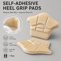 Coussinets adhésifs ergonomiques incurvés anti-frottement pour talon, en mousse tissée, avec points antidérapants, 5mm 10mm, pour baskets, mocassins et bottes décontractées