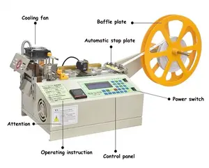 Băng ruy băng màu đuổi theo máy cắt satin ruy băng dài định vị tấm cắt