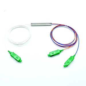 Divisor Óptico PLC SC/APC de 0.9mm, Mini Tubo de Acero 1*2, Equipo de Fibra Óptica FTTH, Longitud de Onda 1260-1650nm, G657A1, 1m, Suministro de Fábrica - Product Image 1