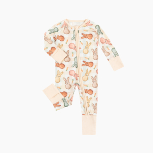 Baju Bayi Motif Kelinci Paskah Miozing Pastel Grosir Bahan Bambu Elastis Bernapas Romper Bayi Musim Panas Bambu - Product Image 2