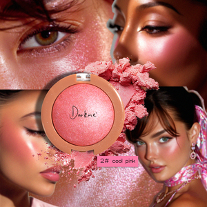 Polvo para hornear, rubor nacarado, alto brillo, marrón, melocotón, color <span class=keywords><strong>terracota</strong></span>, purpurina, metálico, Etiqueta Privada, <span class=keywords><strong>maquillaje</strong></span> en polvo cosmético - Product Image 2