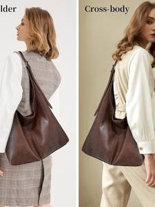 Sac fourre-tout messager pour femme Tide Vant CHOVANT, style rétro vintage, grande capacité, toutes saisons, fermeture éclair portable, PU - Product Image 5