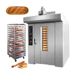 최고 품질의 스테인레스 스틸 큰 빵 베이킹 기계 가스 베이커리 장비 뜨거운 공기 로터리 오븐