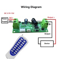 Interrupteurs à distance sans fil RF DC3.7-15V, relais temporisé, 433MHZ, module de contrôle à distance intelligent pour l'éclairage, fabricant