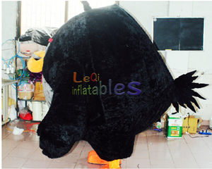 Populaire Boze Zwarte Vogel Karakter Bom Opblaasbare Cartoon Mascotte Kostuum Opblaasbare Zwarte Vogelbom Mascotte Kostuum Voor Volwassenen - Product Image 5