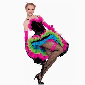 Trajes de baile para niñas Baile para adultos Francia <span class=keywords><strong>Cancan</strong></span> Vestido Actuación Escenario España Escenario lírico Ropa de baile latino Traje - Product Image 1