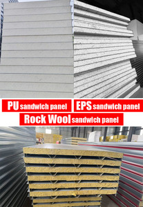 Thiết kế hiện đại đá len mái tấm thép kim loại gạch bánh sandwich cho kết cấu thép tường và mái ứng dụng cho hội thảo - Product Image 3