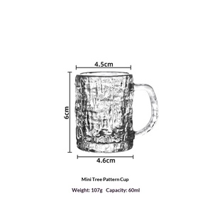 <span class=keywords><strong>Verre</strong></span> à shot en <span class=keywords><strong>verre</strong></span> en forme <span class=keywords><strong>de</strong></span> crâne, design créatif pour bar et cocktails, <span class=keywords><strong>avec</strong></span> motif ananas, texture martelée, poignée en relief, style vintage, pour café - Product Image 4