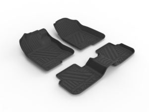 พรมปูพื้น AUTOBO Precise Fit TPE สำหรับทุกสภาพอากาศ สำหรับรถยนต์ Civic Hatchback ปี <span class=keywords><strong>2022</strong></span> ขึ้นไป พร้อมช่องระบายอากาศด้านหลังแบบเฉพาะ ชุดเต็ม - Product Image 2