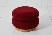 Chaise de loisirs moderne pouf en forme de champignon texturé rouge élégant pour salle à manger chambre bureau à domicile amélioration de la décoration du salon