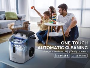 מכונת קרח nuggy nuggot מכונת קרח לנשוך 33 ק "ג יומי נירוסטה ניקוי עצמי מכונת קרח עם שקיות קרח - Product Image 4