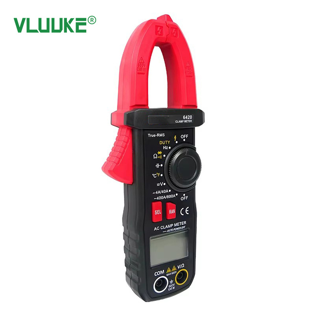 VLUUKE VKCR6420 Digital Clamp Type Multimeter 0-1000V Measuring Range 32mm Clamp Size 10A AC Current 0.5% Accuracy